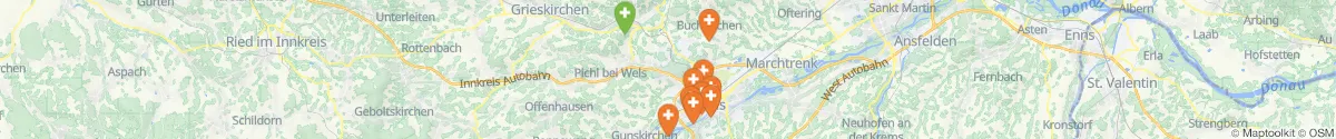 Kartenansicht für Apotheken-Notdienste in der Nähe von Krenglbach (Wels  (Land), Oberösterreich)